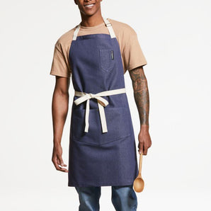 Organic Cotton Kitchen Apron with Pockets