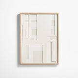 "Dimension I" Framed Hand-Cut Paper Wall Art 30"x 40" by Coup d'Esprit.