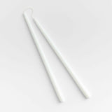 18" White Dipped Taper Candles, Set of 2.