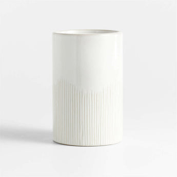 Dover White Ceramic Taper Candle Holder 5.5".