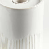 Dover White Ceramic Taper Candle Holder 5.5".