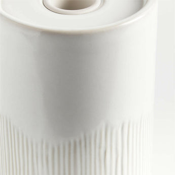 Dover White Ceramic Taper Candle Holder 5.5".
