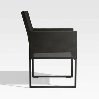 Dune Black Outdoor Dining Arm Chair.