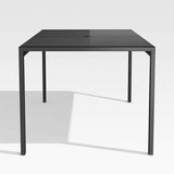 Dune Rectangular Black Outdoor Glass Dining Table.