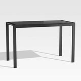 Dune Black Outdoor High Dining Table with Glass.
