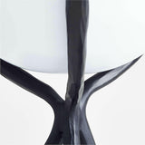 Emery Low Black and White Metal Indoor/Outdoor Planter.