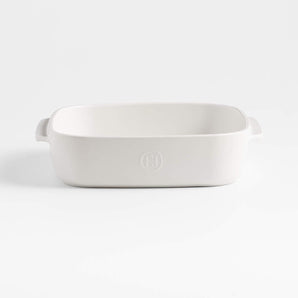 Emile Henry x Crate & Barrel 9"x9" Cream Ceramic Baking Dish.
