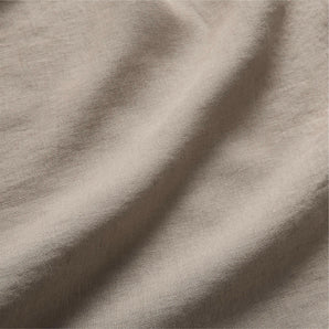 Natural European Flax Certfied Linen Clay Taupe Queen Bed Sheet Set.