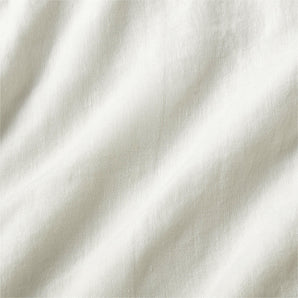New Natural EUROPEAN FLAX ™-Certified Linen Warm White Standard Bed Pillow Sham.