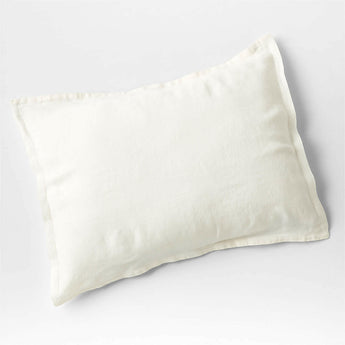 New Natural EUROPEAN FLAX ™-Certified Linen Warm White King Bed Pillow Sham.