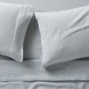 New Natural EUROPEAN FLAX ™-certified Linen Mist  Queen Bed Sheet Set