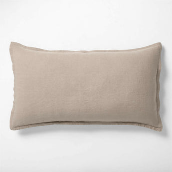 Natural European Flax ™-Certified Linen Clay Taupe King Bed Pillow Sham.