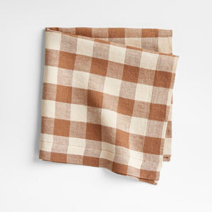 Servilleta de lino con estampado de búfalo y certificado Marin