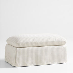 Baby Ever Striped Slipcovered Storage Nursery Ottoman by Leanne Ford