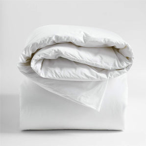 Everyday Organic Cotton Percale Crisp White Full/Queen Duvet Cover.