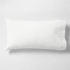 Everyday Organic Cotton Percale Crisp White King Bed Pillow Sham.
