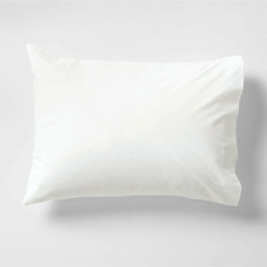 Everyday Organic Cotton Percale Crisp White Standard Bed Pillow Sham.