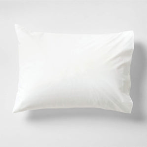 Everyday Organic Cotton Percale Crisp White Standard Bed Pillow Sham.