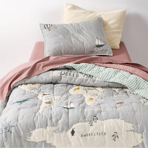 Kids Explorer Adventure Organic Full/Queen Cotton Quilt