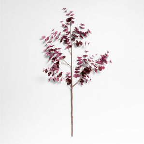 Faux Large Dark Red Eucalyptus Branch 72".