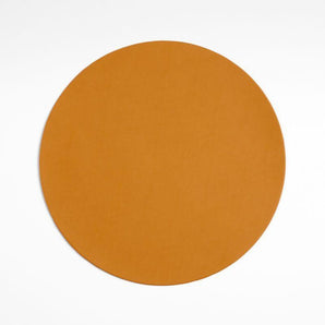 Rizzo Round Reversible Grey Faux Leather Placemat.