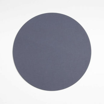 Rizzo Round Reversible Grey Faux Leather Placemat.