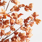 Faux Orange Oak Leaf Branch 66".