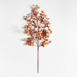 Faux Orange Oak Leaf Branch 66".