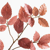 Faux Small Rust Leaf Branch.