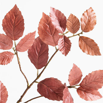 Faux Small Rust Leaf Branch.