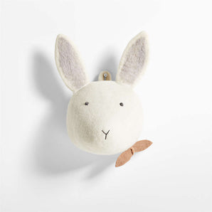 Kids Felt Bunny Animal Head Wall Decor