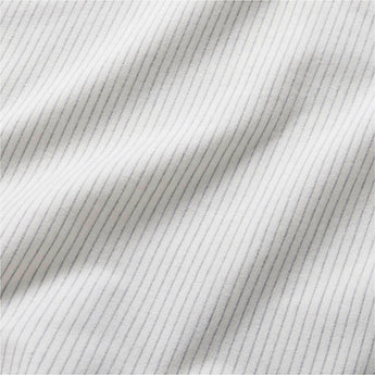 Cozysoft Organic Flannel Grey Stripe Twin/Twin XL Bed Sheet Set.
