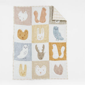 Baby Forest Animals Organic Cotton Crib Quilt