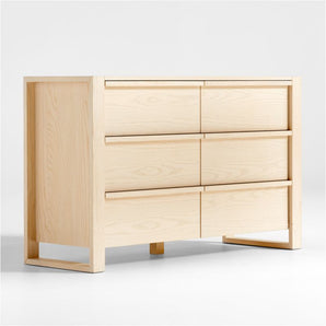 Kids Gemini Wood 6-Drawer Wide Dresser