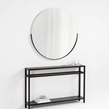 Gerald Large Round Black Wall Mirror.