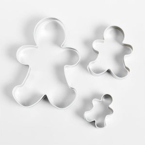 Cortadores de galletas de jengibre para la familia, juego de 3