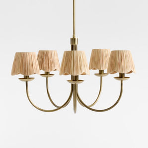 Kids Greta Scalloped Raffia Chandelier