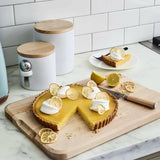 Aspen Medium White Canister with Scoop.