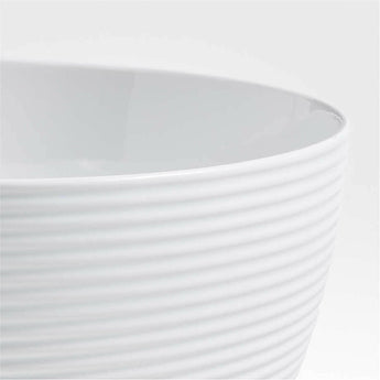 Hanno White Ceramic Mixing Bowls, Set of 3.
