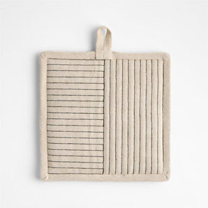 Hanno Embroidered Organic Cotton Pot Holder