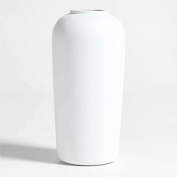 Haven White Cement Vase.