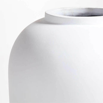 Haven White Cement Vase.