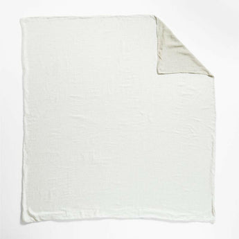 New Natural Hemp Garden Green Grid Full/Queen Duvet Cover.