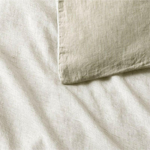 New Natural Hemp Garden Green Grid Full/Queen Duvet Cover.