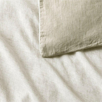 New Natural Hemp Garden Green Grid Full/Queen Duvet Cover.