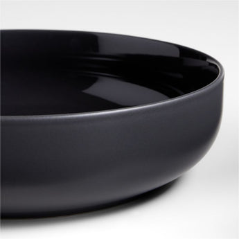 Hudson Charcoal Stoneware Low Bowl.
