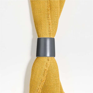 Hudson Charcoal Stoneware Napkin Ring.