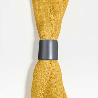 Hudson Charcoal Stoneware Napkin Ring.