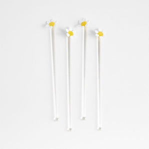 Icon Glass Drink Stirrers, Set of 4