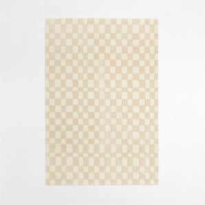 Kids Imperfect Checkerboard Wool Rug